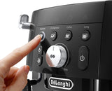 De'Longhi Magnifica S Smart ECAM 230.13.B Vollautomatische Espressomaschine mit Milchaufschäumer für Cappuccino, Espresso, Kaffee und Long Coffee, Direktwahltasten und Drehregler, 2-Tassen-Funktion, schwarz