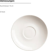 MÄSER 934105 Serie Belmira, klassisches Kaffeeservice für 6, 18-teiliges Kaffeeset, zeitlos, elegant, zart, Porzellan, weiß