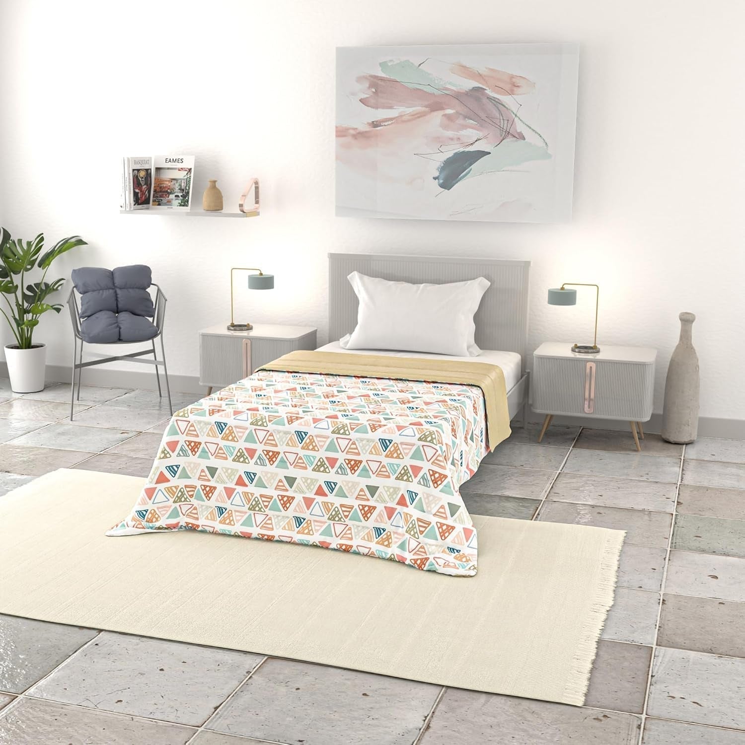 Einfache Sommerdecke, Mikrofaser, Jeansstreifen, 200 x 240 cm. Naty Shop Steppdecken und Steppdecken Different 200 x 240 cm