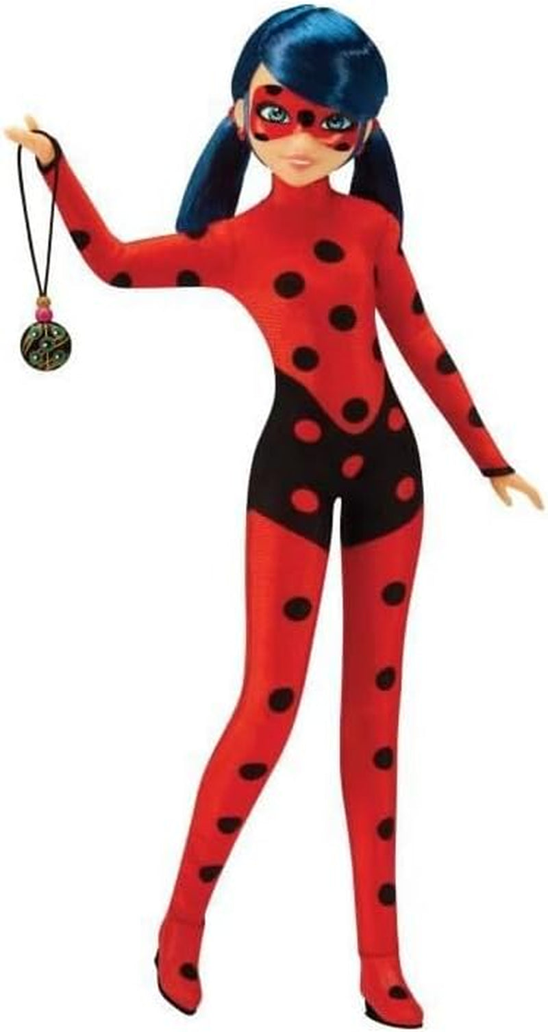 Bandai – Miraculous Ladybug – Puppe Marinette, Farbwechsel-Überraschung – Gelenk-Miraculous-Puppe, 26 cm + 3 Überraschungen – zufälliges Modell – P50390 Naty Shop Dolls Ladybug-Glücksbringer