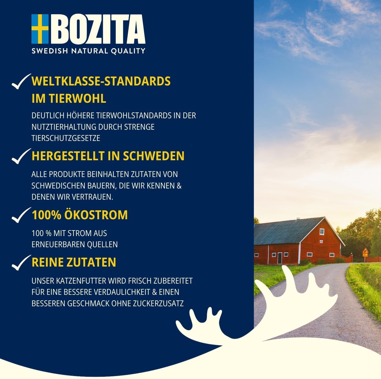 Bozita Senior 8+ Mound Nassfutter für Katzen mit Getreide und viel Huhn – 12 Beutel x 85 g, getreide- und weizenfreies Nassfutter für Katzen – Nassfutter für Katzen mit 8,5 % Protein und 4,5 % Fett