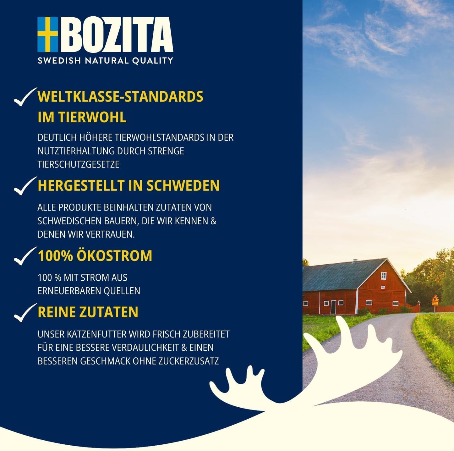 Bozita Tetra sterilisierte Stücke in Sauce mit viel Huhn – 6 x 370 g nasses getreide- und zuckerfreies Katzenfutter – gentechnikfrei, mit 8,5 % Protein und 4,5 % Fett – hochwertig und äußerst lecker
