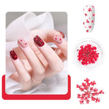 Nail Art Flowers Set Dekoration - Gelnägel Zubehör 3 Farben(Orange,Blassrosa,Rose),Nail Art Aufkleber Trockene Blumen Kit Getrocknete Blumen Zubehör Set DIY Nageldekoration