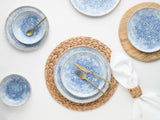 CreaTable, 21652, Uno Mykonos-Serie, 12-teiliges Geschirrset, Porzellanteller-Set, spülmaschinen- und mikrowellengeeignet, hergestellt in Portugal