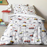 Bettwäsche für Jungen, verschiedene Modelle. Bettwäsche - Kinder Naty Shop Auto 135X200 cm + 80X80 cm