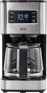 AEG Deli 5 Espressomaschine, 1,5 l, programmierbarer Timer, Warmhaltefunktion, Sicherheitsstopp, Wasserstandsanzeige, optimale Dosierung, Anti-Tropf-Funktion, Edelstahl, CM5-1-6ST