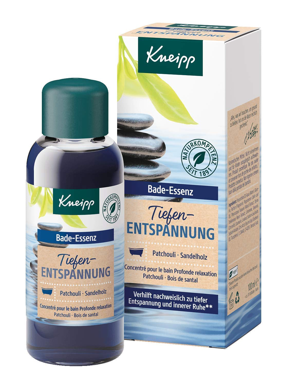 Kneipp, Badeöl mit natürlichem ätherischem Patschuliöl und Sandelholzextrakt für tiefe Entspannung und Beruhigung, 100 ml Naty Shop