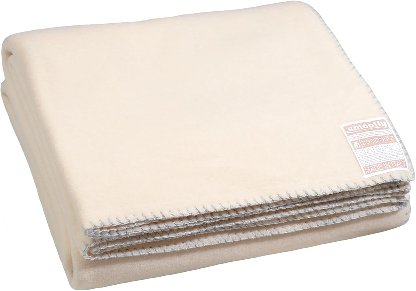 Zoeppritz Since 1828 Smoothy Fleecedecke – Flauschige, bequeme Polarfleecedecke – Vegan – 140 x 190 cm – 010 Off-White, 010 Offwhite Zoeppritz Since 1828 020 Cream 140 x 190 cm