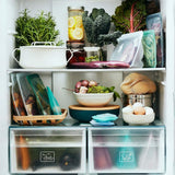Stasher Bag, wiederverwendbar, Premium-Silikon-Lebensmittelbeutel, Sandwich-Beutel, transparent, langlebig, ofenspülmaschinenfest, gefriergeeignet, umweltfreundlich, auslaufsicher, 828 ml, Aufbewahrungsboxen für Lebensmittel, Naty Shop