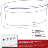 Kela Brotkasten mit Belüftungslöchern, Keramik-Brotkasten, SALENA, Brotschale, weiß, 36,5 x 23,5 x 14 cm, Aufbewahrungsboxen für Lebensmittel, Naty Shop