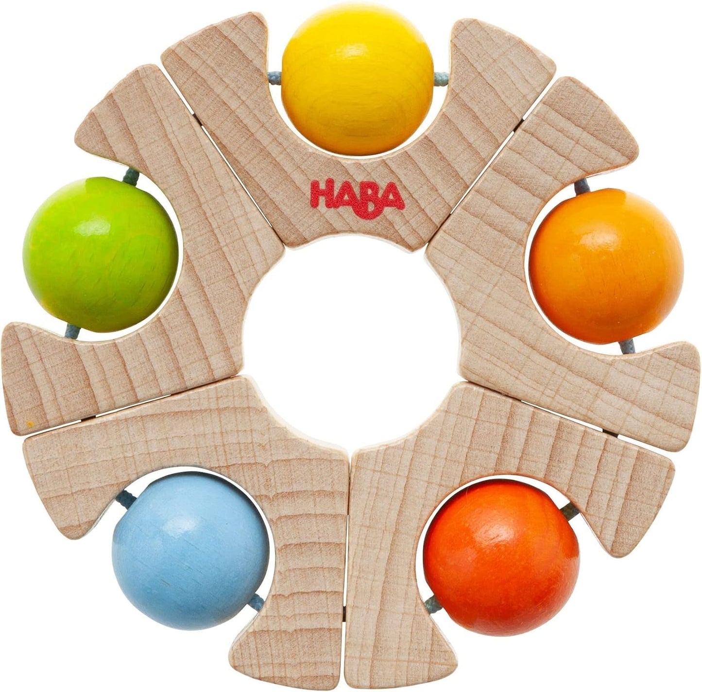 HABA 306692 – Fangspielzeug mit Kugelrad, Fangspielzeug ab 6 Monaten, Made in Germany, bunt Bebe Toys Naty Shop Standardtitel