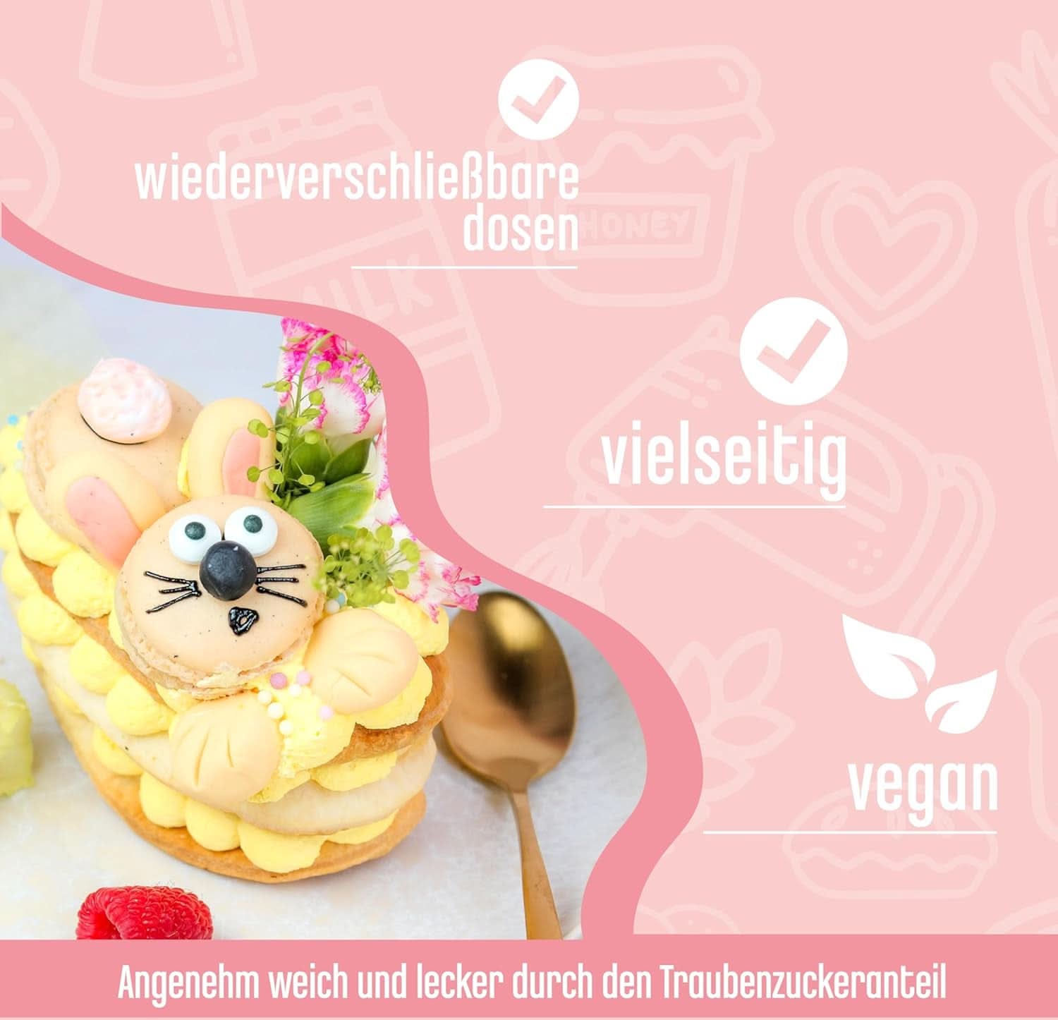 DECOCINO Bio-Streuselperlen – 60 Gramm – Bio-Dextrose-Streusel Sprinkles Naty Shop