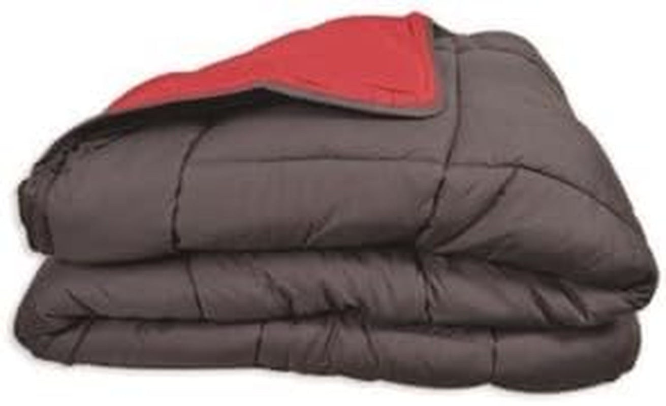 Calgary Bettbezug Polyester grau/rot, Polyester, grau/rot, 200 x 140 x 1 cm. Bettdecken und Steppdecken Naty Shop 200 x 140 x 1 cm