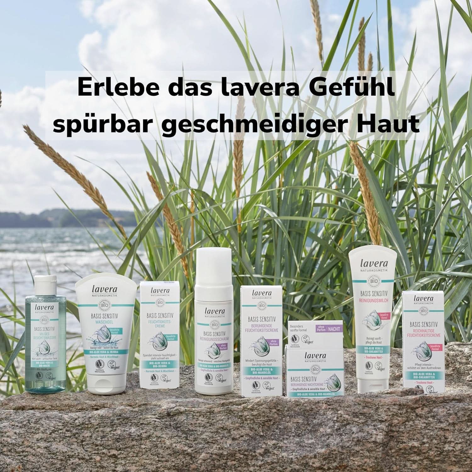 Lavera Basis Sensitiv, Intensivpflege für trockene Haut mit Aloe Vera und Mandelöl, 150 ml Naty Shop