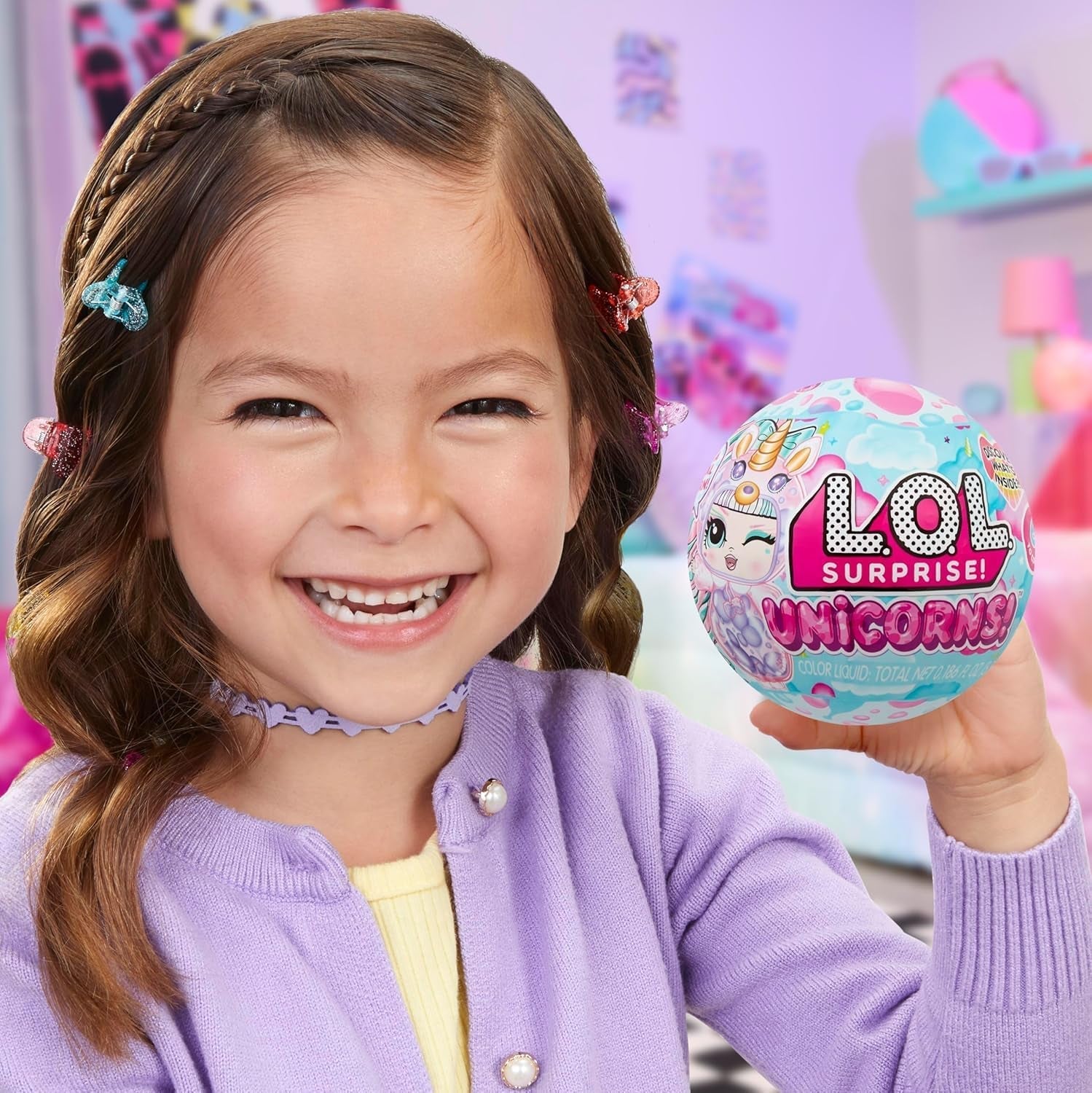 LOL Überraschung! Unicorns Tots – Enthält 1 Puppe mit klarem Körper und Lavalampeneffekt, gepanzerte Verpackung, 8 Sammelpuppen mit 2 bunten Mischungen, für Kinder ab 4 Jahren