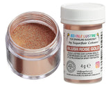 Essbare Lebensmittelfarbe Sugarflair Lustre Blush Rose Gold – Essbares Glanzpulver für Kuchen, Muffins, Schokolade, Gebäck, Desserts, Eis, Getränke, Cocktails und mehr – 4 g