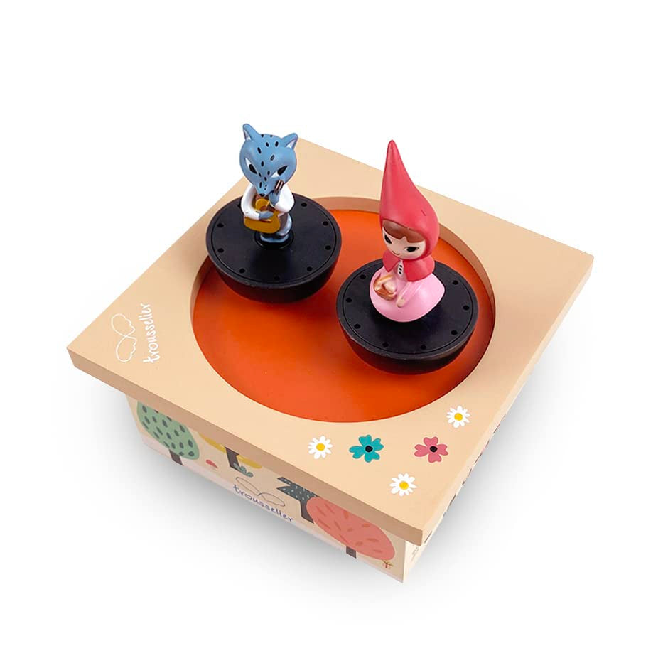 Trousselier – Rotkäppchen – tanzende Spieluhr – Spieluhr – ideales Geburtstagsgeschenk – 2 abnehmbare Figuren – einfach zu handhaben – Frühlingsmusik von Vivaldi – Farbe Mehrfarbig, S95095, großes Babyspielzeug Naty Shop