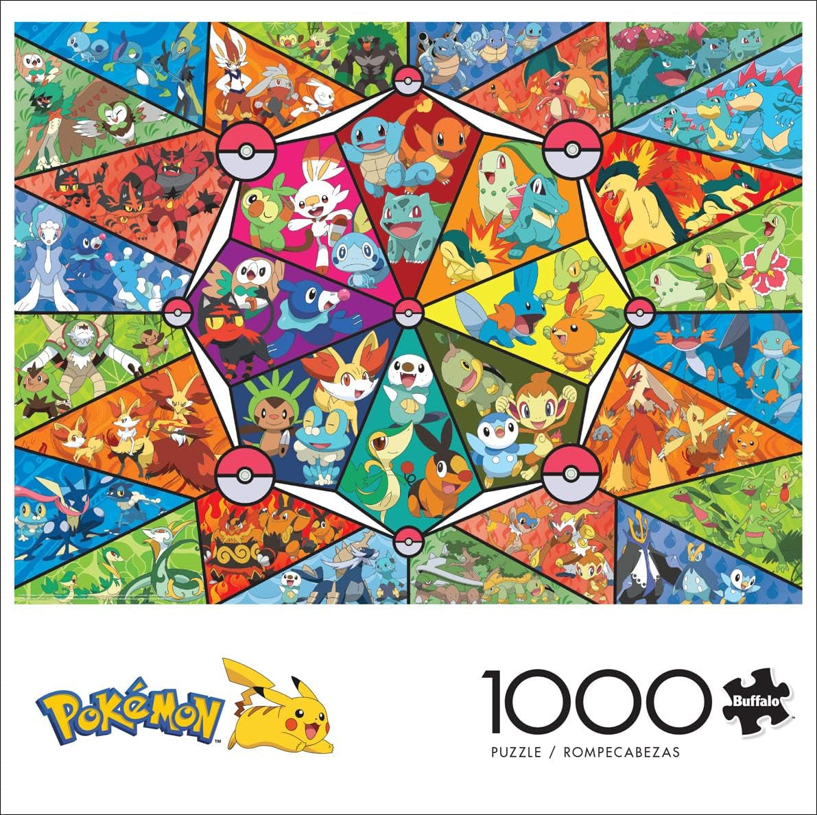 Buffalo Games – Pokemon – Buntglas-Starter – Puzzle 1000 Teile Puzzle Naty Shop