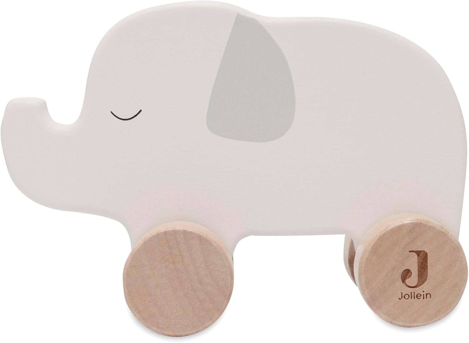 Jollein 112-001-67090 Holzspielzeug auf Rädern, grün Toys Bebe Naty Shop Elefant