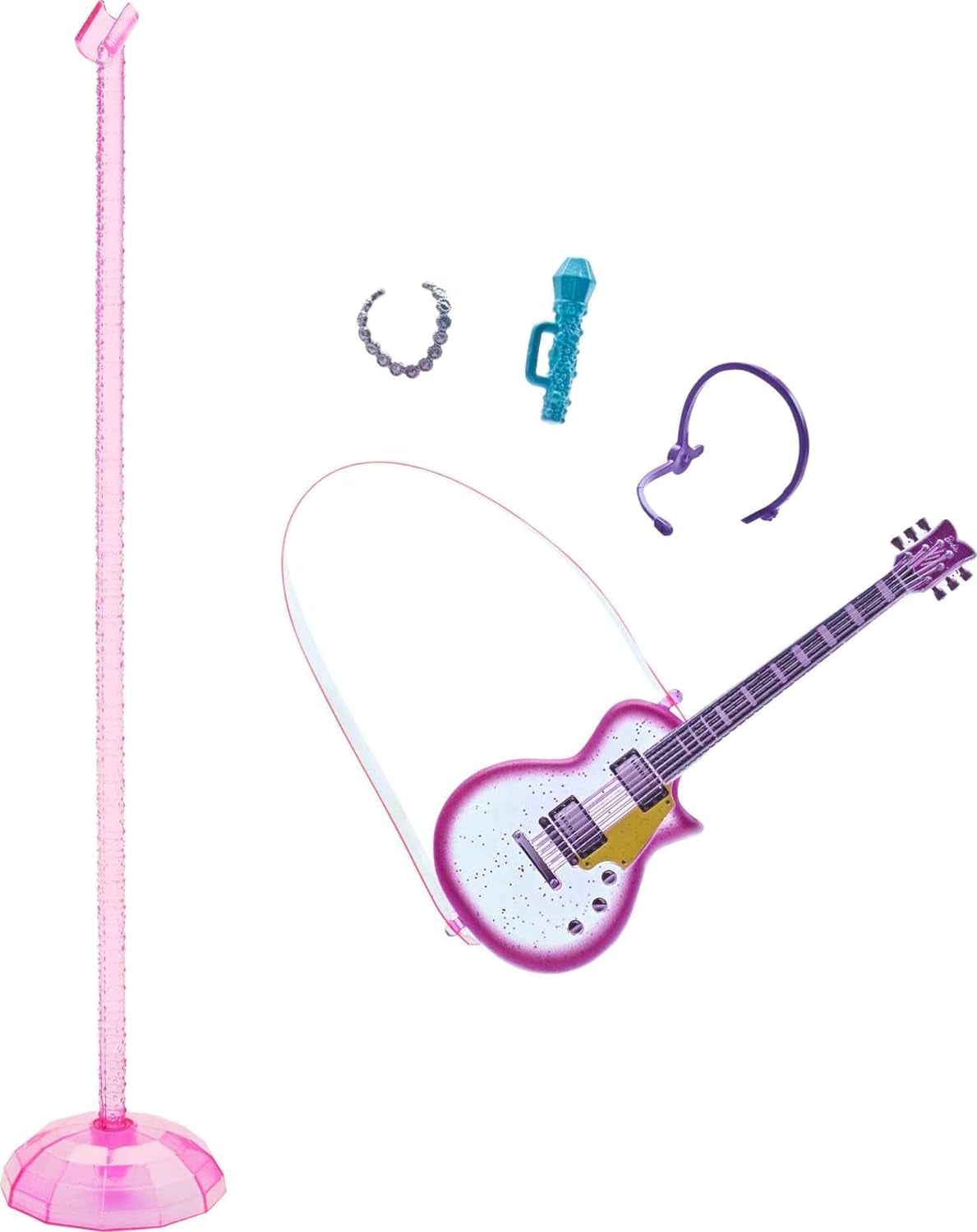 Barbie GYJ22 – Freie Bühne für Big Dream Brooklyn Puppe (ca. 30 cm, braune Zöpfe) mit Filmliedern, Lichtern, Mikrofon und Zubehör, Geschenk für Kinder ab 3 Jahren Naty Shop Dolls