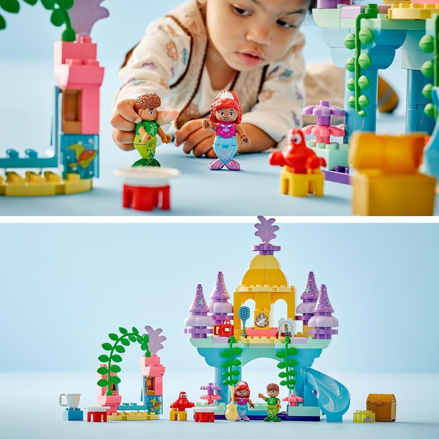 LEGO DUPLO | Disney Arielles magischer Unterwasserpalast, Lernspielzeug für Arielle, die Meerjungfrau, Unterwasserschloss für Kinder ab 2 Jahren 10435 Bausätze Besuchen Sie den LEGO-Store