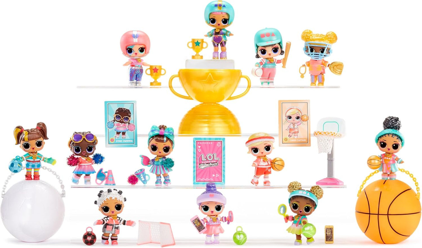 LOL Überraschung! All-Star Sports Vault Tots Collection – Enthält 1 Puppe, gepanzerte Verpackung, 12 Sammelpuppen, 8 Auspackzubehör, ideal für Kinder ab 4 Jahren, Pink