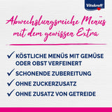 Vitakraft Poésie Création, Tender Selection, Nassfutter für Katzen, Nassfutter für Katzen in Soße, mit Huhn, mit Truthahn, mit Rindfleisch, ohne Zuckerzusatz und Getreide (1 Packung à 6 x 85g)