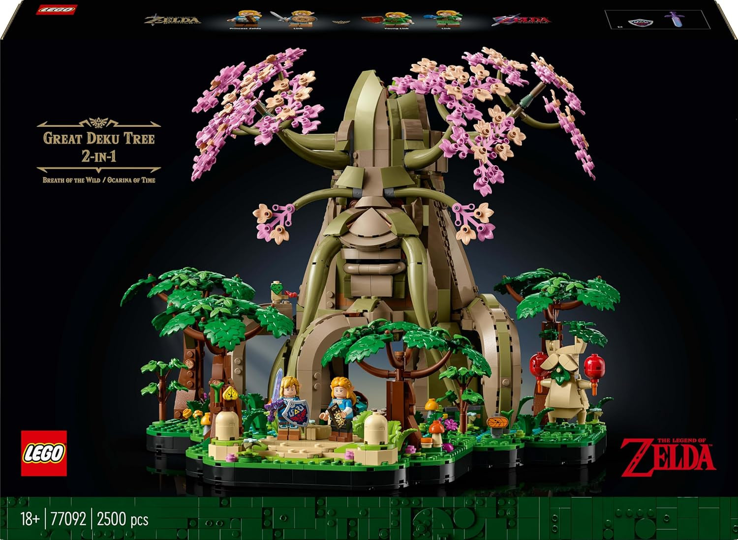 LEGO The Legend of Zelda Deku Tree 2-In-1 – Sammelstück mit Prinzessin Zelda und 3 Link-Minifiguren – Bauset für Erwachsene und Geschenkidee für Videospielfans – 77092 Bausets Besuchen Sie den LEGO-Store