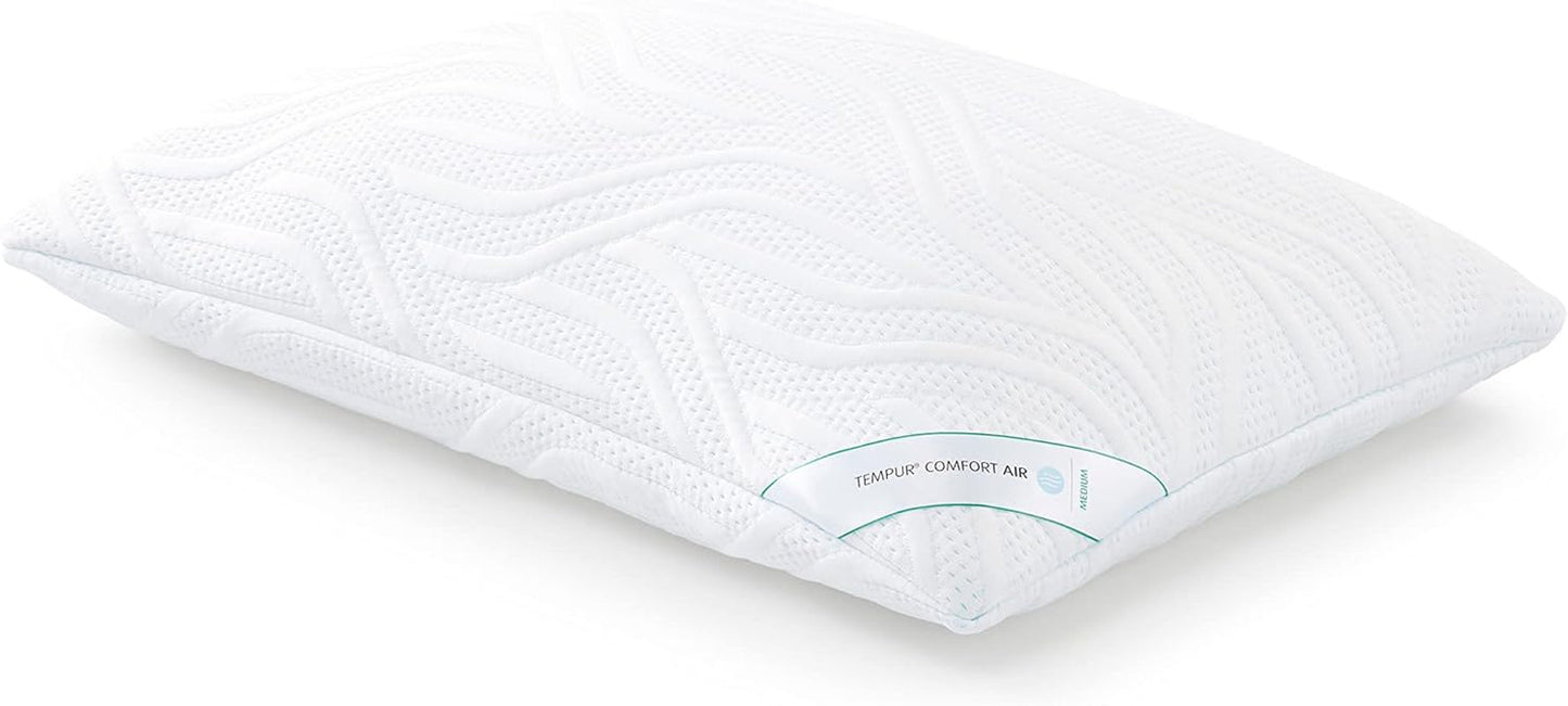 TEMPUR Comfort Air Medium Schlafkissen, Atmungsaktives Kissen für jede Schlafposition, OEKO-TEX MADE in GRÜN, mittlere Festigkeit, 40 x 80 cm Naty Shop Standardkissen Medium