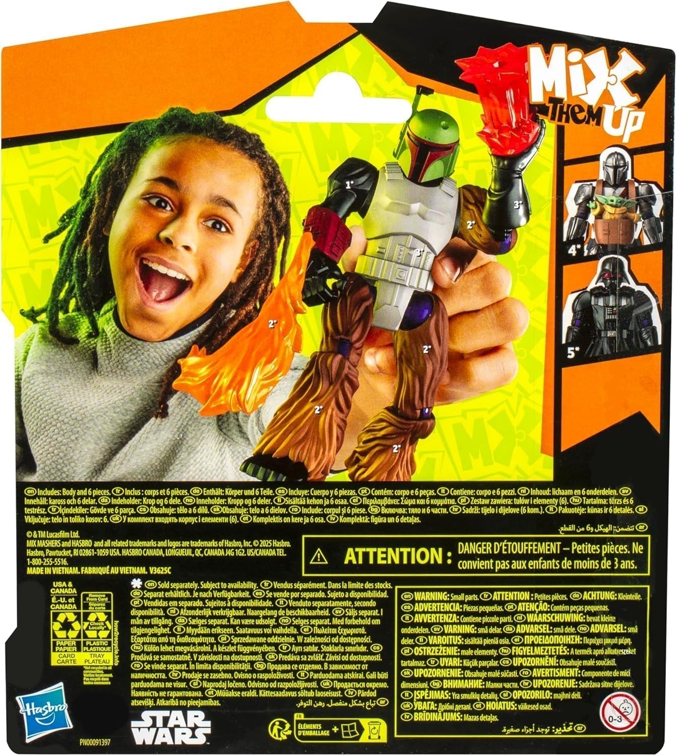 Star Wars Mixmashers Boba Fett Anpassbare Mix-and-Match-Actionfiguren und Zubehör Actionfiguren Naty Shop