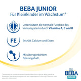 BEBA Junior 1+ Milchgetränk ab 1 Jahr, Mit HMO, Altersgerechter Proteingehalt, Nur Laktose, Ohne Palmöl, Ohne Fischöl, Kleinkindnahrung, Babymilchpulver, 6er Pack (6 x 800g)