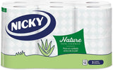 Natur-Toilettenpapier, 12 Rollen, 3 Schichten