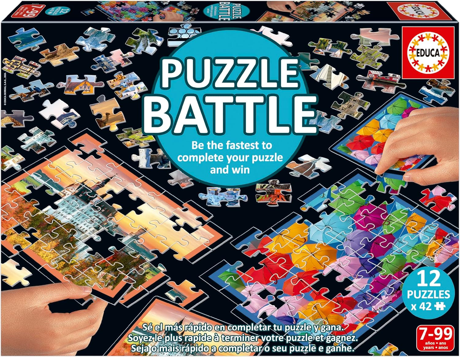 Educa – Puzzle-Schlachtlandschaften. Ein authentischer Kampf der Teile | Seien Sie der Erste, der das Rätsel löst, um der Gewinner zu werden. Ab 7 Jahren (20121) Puzzle Naty Shop Travels