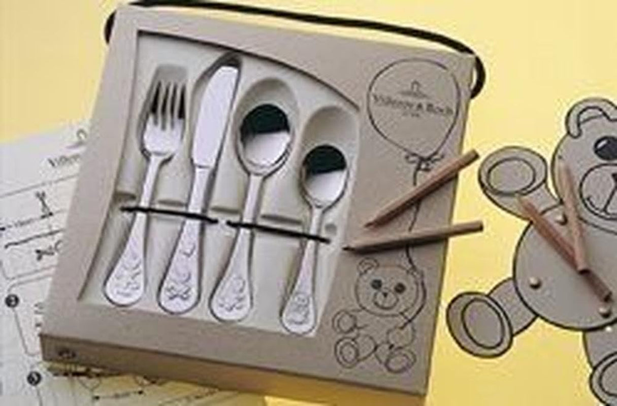 Villeroy und Boch Kinderbesteck Teddy 4-teilig, Edelstahl 18/10 Kitchen Naty Shop
