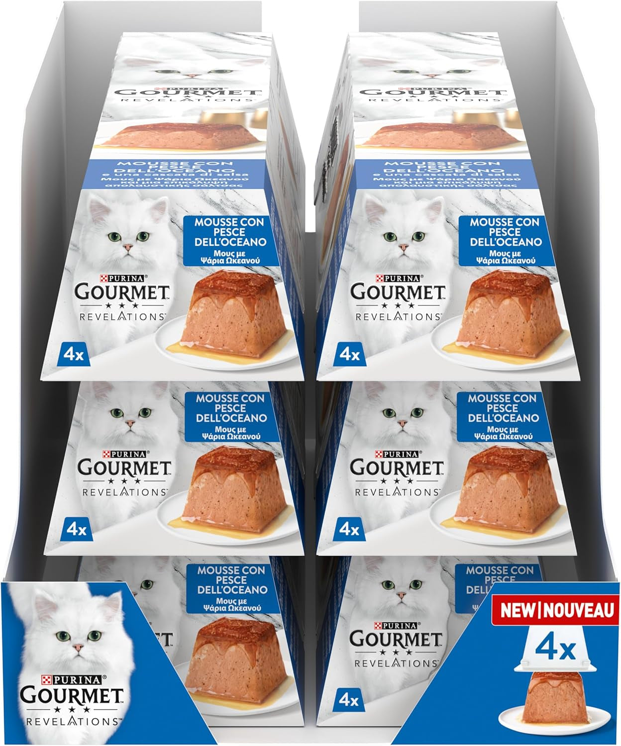 Revelations Nassfutter für Katzen mit Meeresfischen, 24 x 57 g