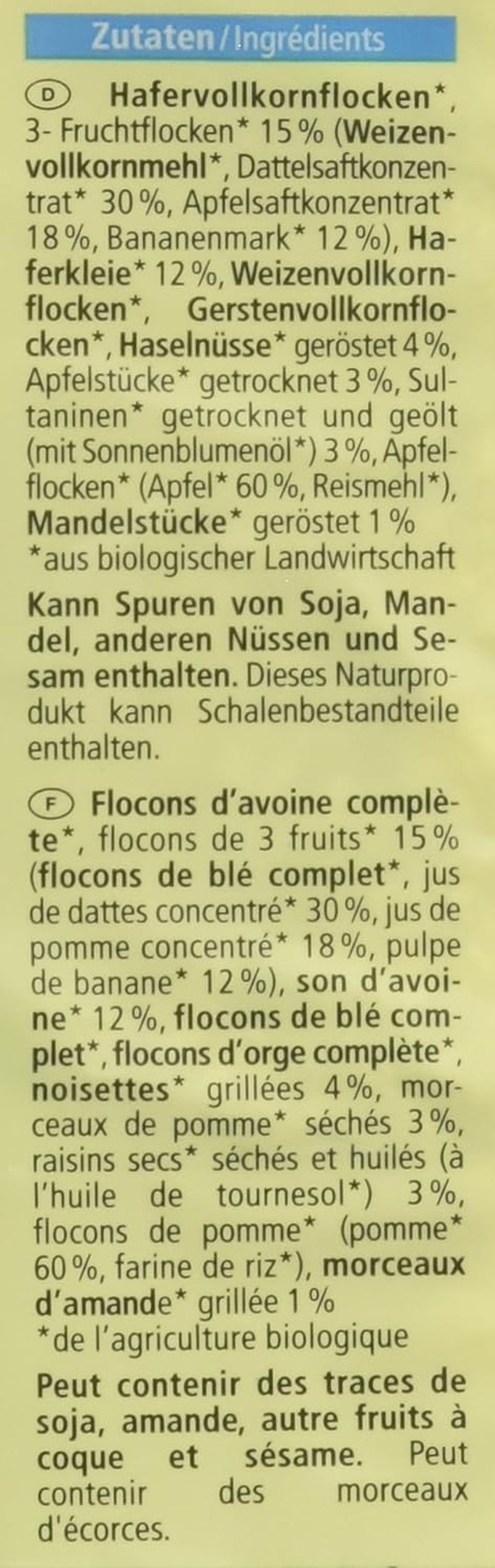 Bio-Birchermüsli, vegan (1 x 500 g)