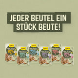 GimCat Near Nature Trial Mix 12er Pack – getreidefreies Nassfutter für Katzen ab 7 Monaten mit artgerechter und beutespezifischer Rezeptur – 12 Beutel (12 x 85 g)