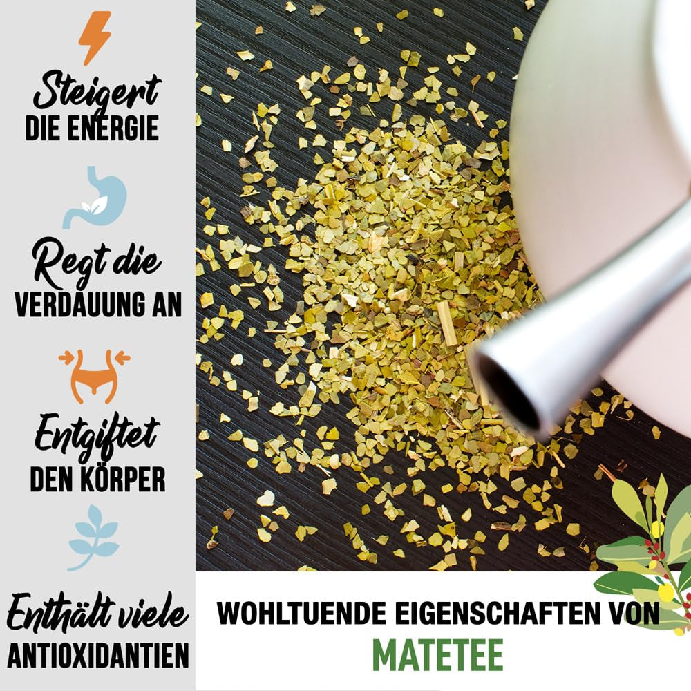 ORIGEENS BIO YERBA MATE MIT ZITRONE UND INGWER 200 G – Der energetisierende Tee I Bio Yerba Mate Tee, ungeröstet, Blätter, ohne Stiele und Staub