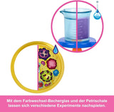 Barbie-Wissenschaftler-Puppe und Zubehör mit modischer blonder Puppe, Labortisch, Mikroskop, Farbwechsel-Kassierer und Petrischale, JCR70 Naty Shop Dolls