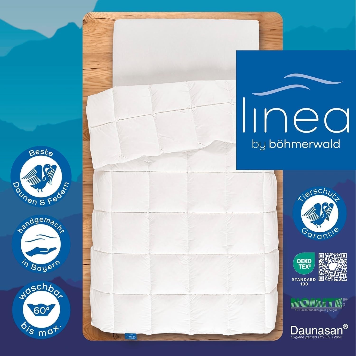Komfortdecke, (90 Puffs / 10 Federn), weiß, 135 x 200 cm Steppdecken und Steppdecken Naty Shop