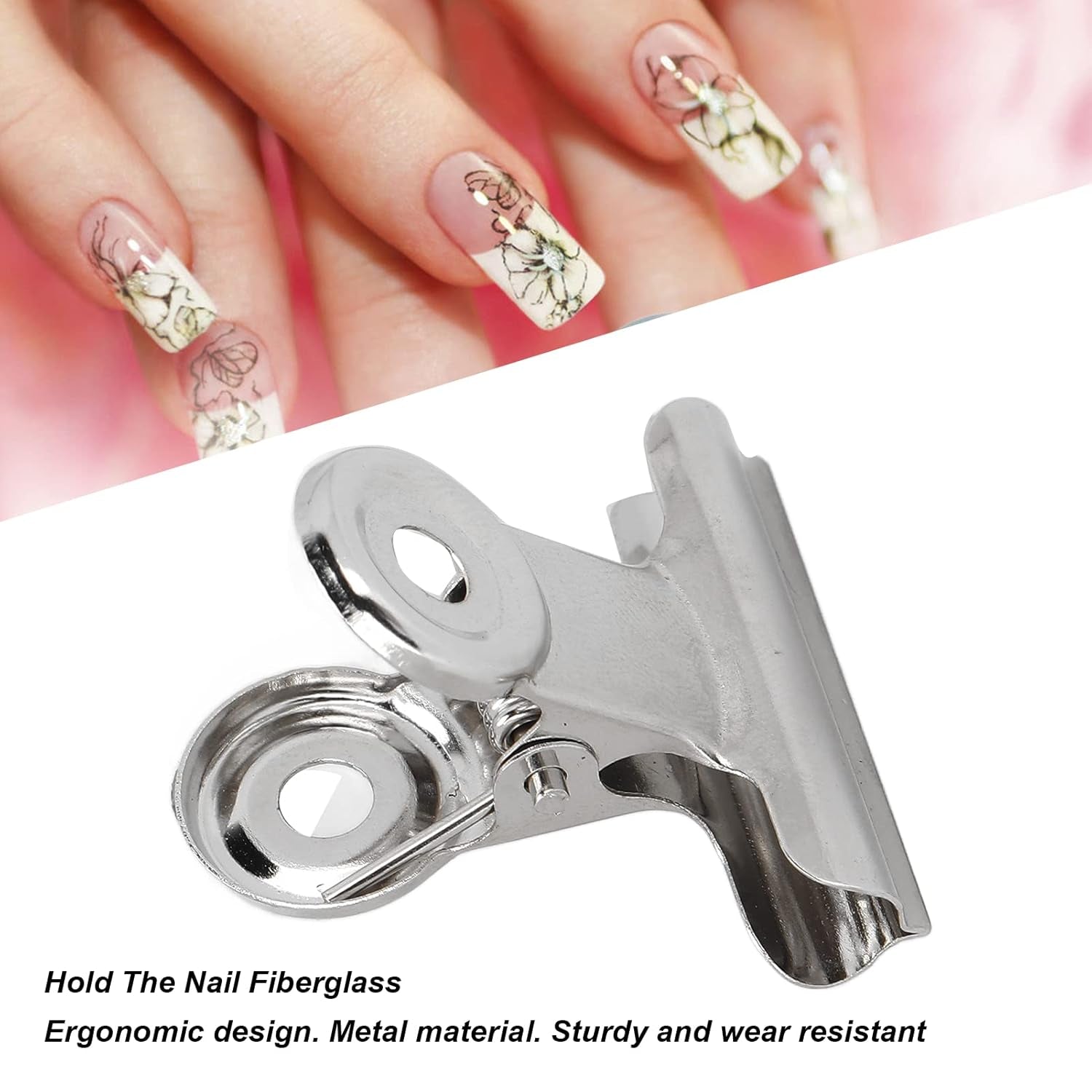 10 Stück Nagelclips, Metallclip, Nagelverlängerungsclip, Nagelkunst-Werkzeug, Fiberglas-Fixierer, Nagelkunst-Zubehör, langlebig, praktische Ausrüstung, Heim-DIY-Salon