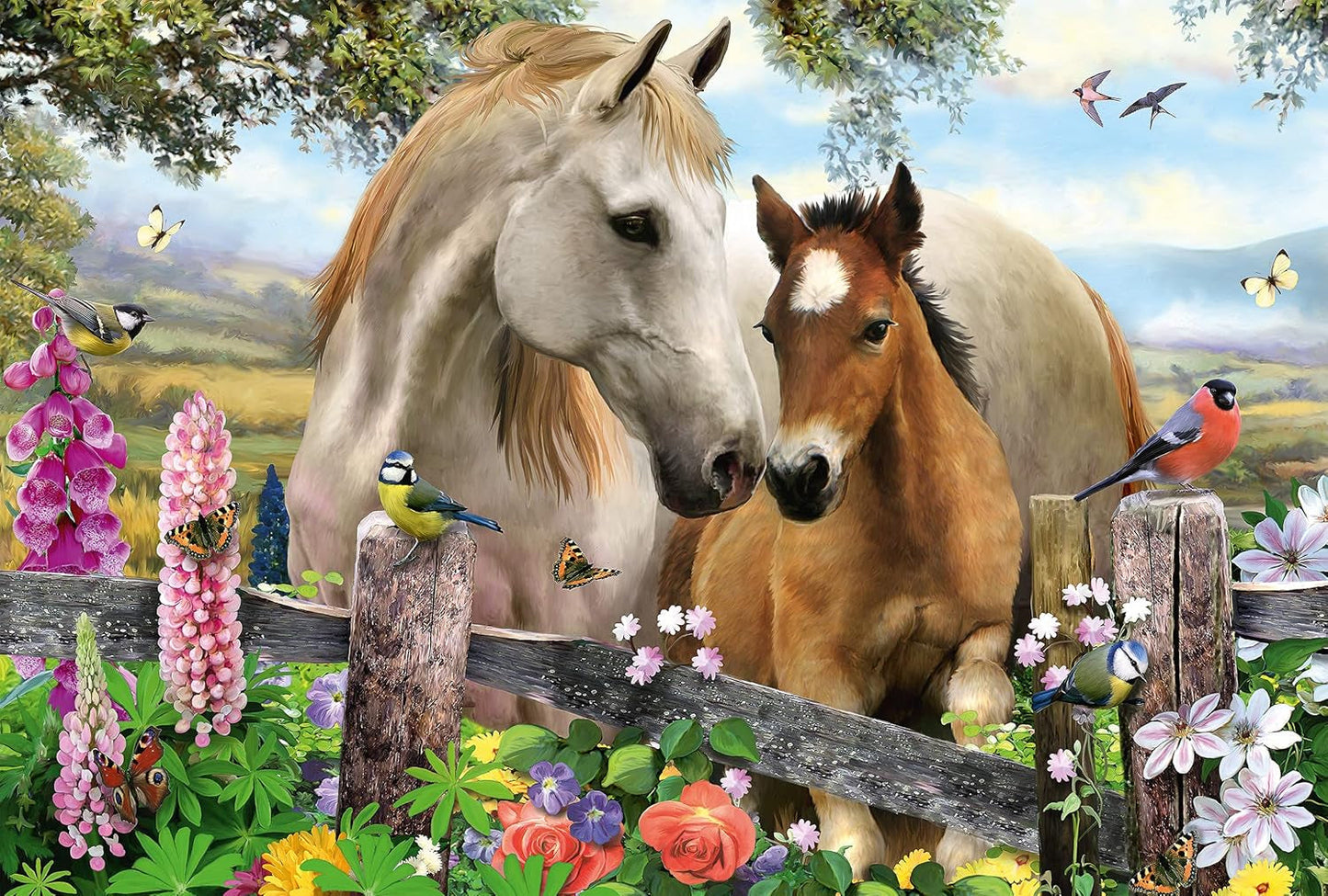 Schmidt Spiele Stute und Fohlen, Puzzle für Kinder 150 Teile Puzzle Naty Shop