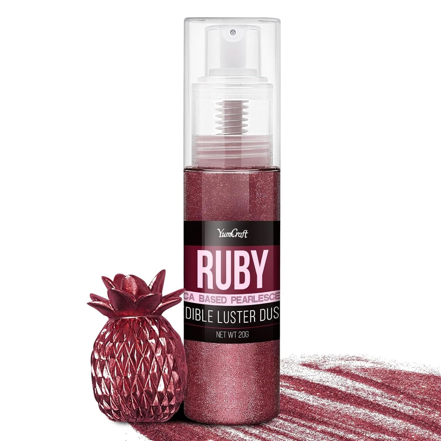 Essbares Glitzerspray, 20 Gramm Naty Shop Rubin