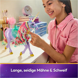 Wildstar-Einhorn von Unicorn Academy – 28 cm großes, originales Sophia-Einhorn aus der Netflix-Serie mit echter Mähne und Schweif, abnehmbarem Zaumzeug, Sattel und Bürste, ab 4 Jahren