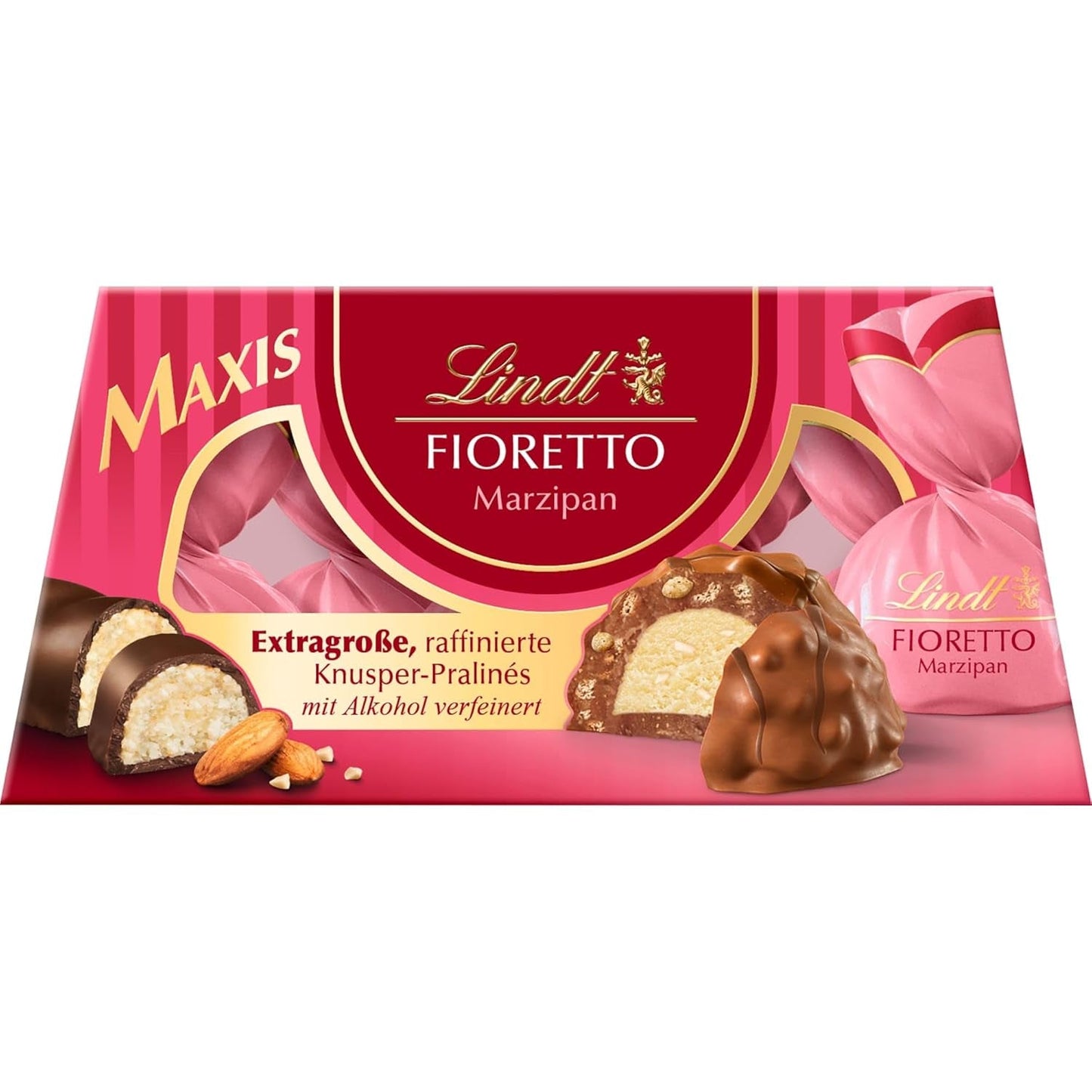 Lindt-Schokolade | FIORETTO Zabaione Geschenkset | 138g | 6 Pralinen aus Vollmilchschokolade mit Zabaione-Trüffelfüllung und knusprigem Topping, alkoholhaltig | Schokoladengeschenk