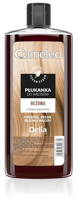 Cameleo – Rose Water Pink Hair Tonic, kein Gelbstich, semi-permanente Haarfarbe – für blondes und graues Haar – Farbe und Pflege – frei von Parabenen | 200 ml Haarfärbemittel Naty Shop Beige 200 ml (1 Packung)