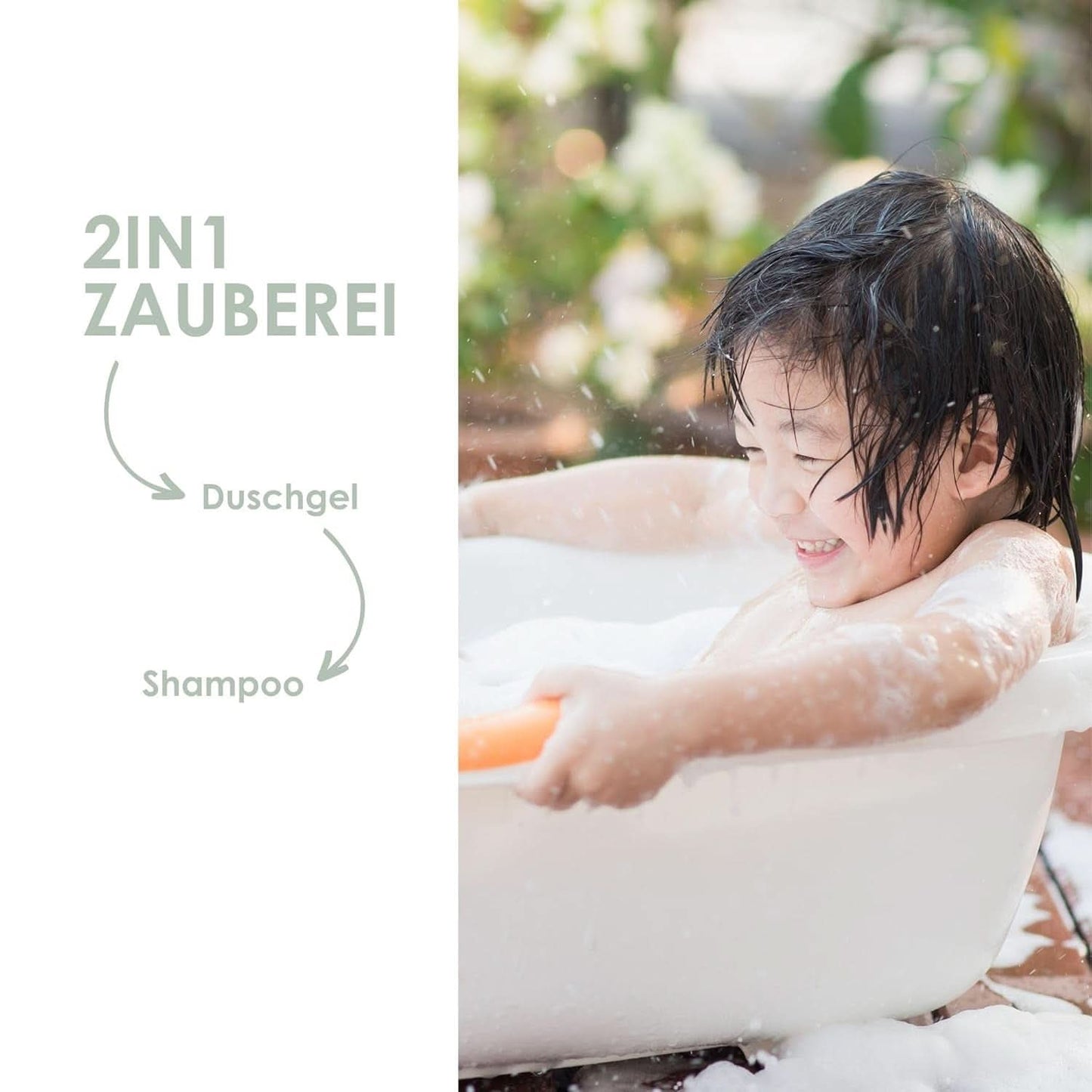 Jean & Len 2 in1, Duschgel und Shampoo für empfindliche Kinder, 200 ml Dusche und Bad Naty Shop