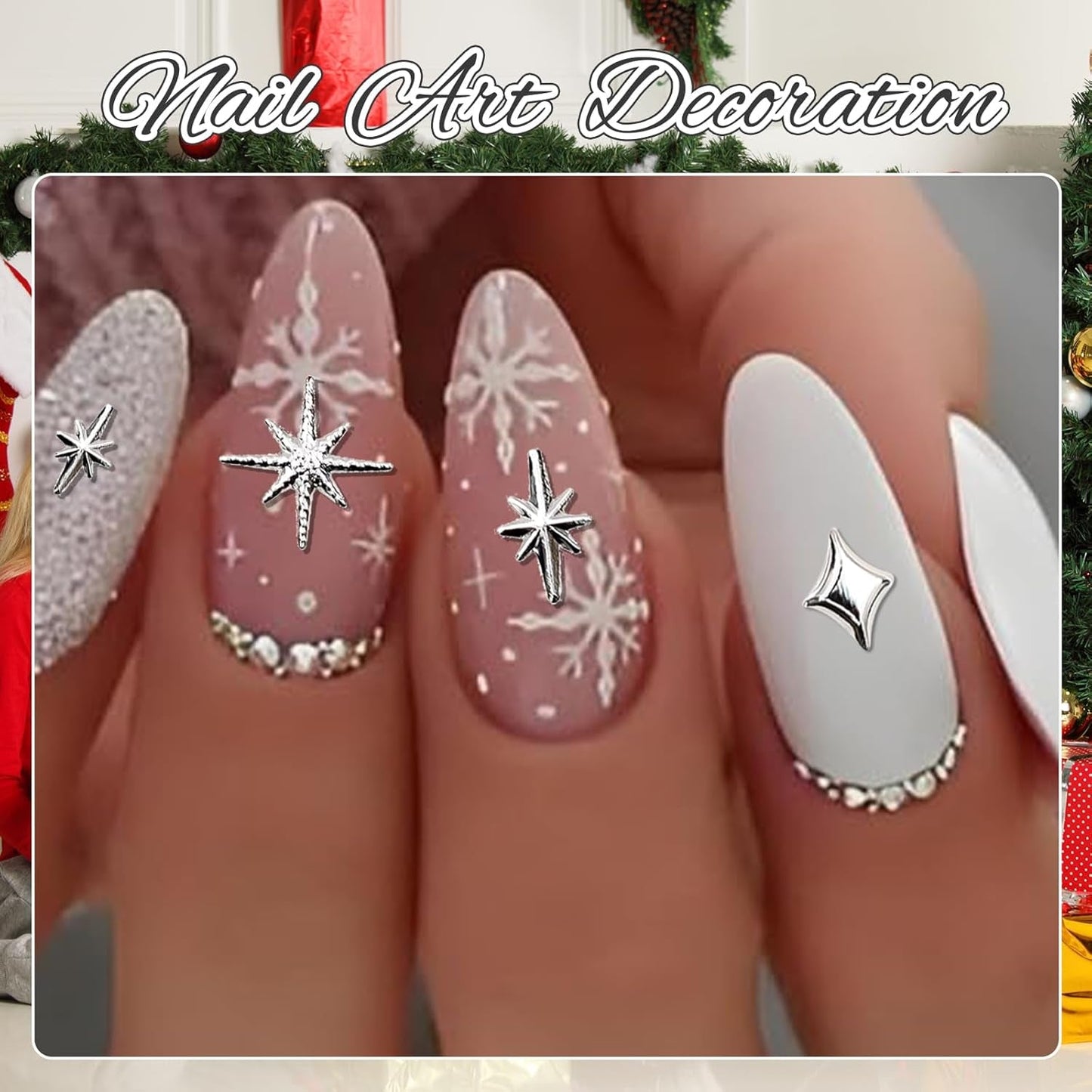 400 Stück Stern Nail Charms Gold Silver, Charms Nägel Zubehör, Nagel Deko, Nail Art Zubehör, Nagel Charms, Nagel Steine, Nail Design, Charms Für Nägel