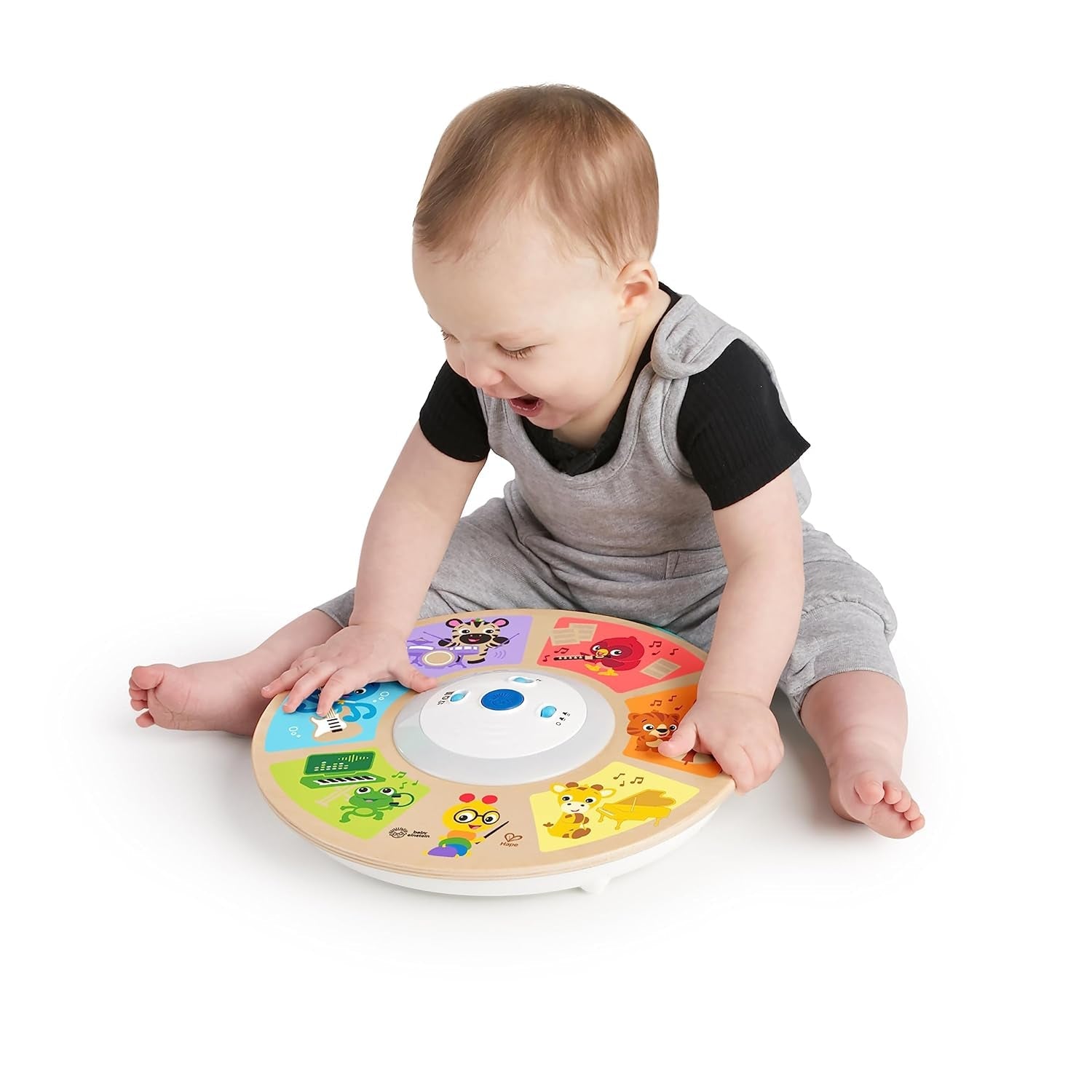 Baby Einstein, Hape, Cal's Smart Sounds Symphony Magic Touch elektronisches Aktivitätsspielzeug aus Holz in 3 Sprachen (Englisch, Französisch und Spanisch), 3 Modi, ab 6 Monaten Babyspielzeug Naty Shop