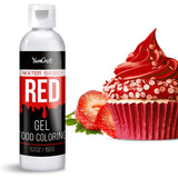Gel-Lebensmittelfarbe – hochkonzentrierte Gel-Lebensmittelfarbe für Kuchen, Backen, Ostereier, Getränke – zuckerfreie Lebensmittelfarbe für Fondant, Zuckerguss, Schleim, Kuchendekoration (roter Samt, 150 g)